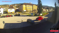 Střed obce Rokytnice nad Jizerou