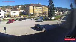 Střed obce Rokytnice nad Jizerou