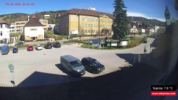 Střed obce Rokytnice nad Jizerou