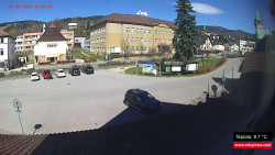 Střed obce Rokytnice nad Jizerou