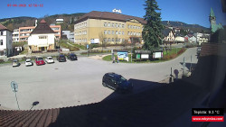 Střed obce Rokytnice nad Jizerou