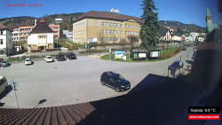 Střed obce Rokytnice nad Jizerou