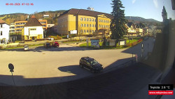 Střed obce Rokytnice nad Jizerou