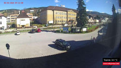 Střed obce Rokytnice nad Jizerou