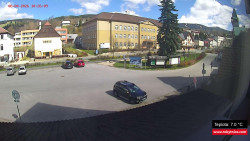 Střed obce Rokytnice nad Jizerou