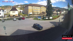 Střed obce Rokytnice nad Jizerou