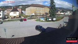 Střed obce Rokytnice nad Jizerou