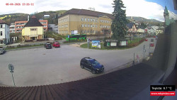 Střed obce Rokytnice nad Jizerou