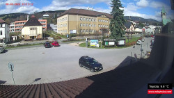 Střed obce Rokytnice nad Jizerou