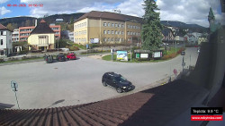 Střed obce Rokytnice nad Jizerou