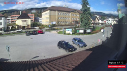 Střed obce Rokytnice nad Jizerou