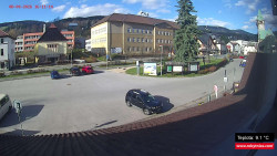 Střed obce Rokytnice nad Jizerou