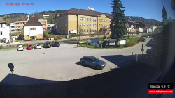 Střed obce Rokytnice nad Jizerou