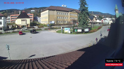 Střed obce Rokytnice nad Jizerou