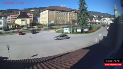 Střed obce Rokytnice nad Jizerou