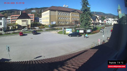 Střed obce Rokytnice nad Jizerou