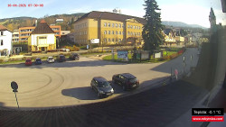 Střed obce Rokytnice nad Jizerou