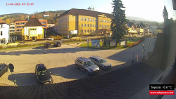 Střed obce Rokytnice nad Jizerou