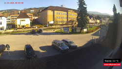 Střed obce Rokytnice nad Jizerou