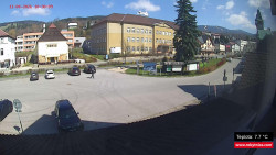 Střed obce Rokytnice nad Jizerou