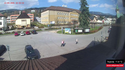 Střed obce Rokytnice nad Jizerou