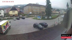 Střed obce Rokytnice nad Jizerou