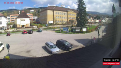 Střed obce Rokytnice nad Jizerou