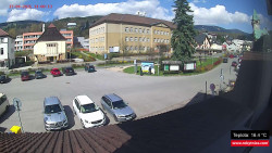 Střed obce Rokytnice nad Jizerou