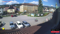 Střed obce Rokytnice nad Jizerou