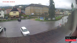 Střed obce Rokytnice nad Jizerou