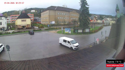 Střed obce Rokytnice nad Jizerou