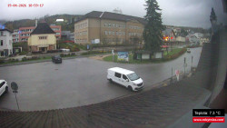 Střed obce Rokytnice nad Jizerou