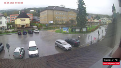 Střed obce Rokytnice nad Jizerou