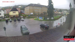 Střed obce Rokytnice nad Jizerou