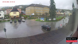 Střed obce Rokytnice nad Jizerou