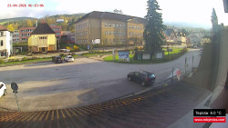 Střed obce Rokytnice nad Jizerou