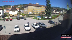 Střed obce Rokytnice nad Jizerou