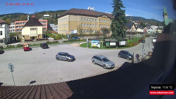 Střed obce Rokytnice nad Jizerou