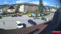 Střed obce Rokytnice nad Jizerou