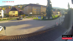 Střed obce Rokytnice nad Jizerou