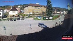 Střed obce Rokytnice nad Jizerou