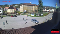 Střed obce Rokytnice nad Jizerou