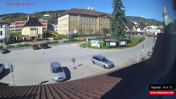 Střed obce Rokytnice nad Jizerou