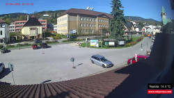 Střed obce Rokytnice nad Jizerou