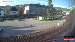 Střed obce Rokytnice nad Jizerou