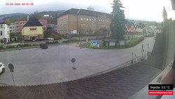 Střed obce Rokytnice nad Jizerou