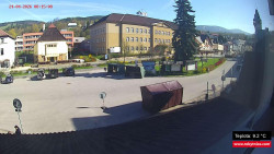 Střed obce Rokytnice nad Jizerou