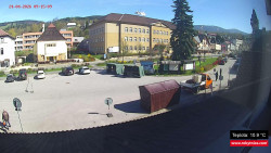 Střed obce Rokytnice nad Jizerou