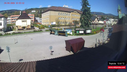 Střed obce Rokytnice nad Jizerou