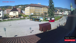 Střed obce Rokytnice nad Jizerou